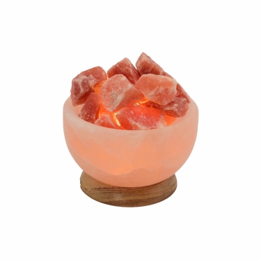 Sāls lampa ar kristāla gabaliņiem